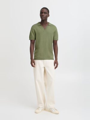 Polo en maille col ouvert - Blend