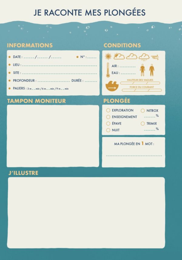 Carnet de plongée - Aventura Éditions – Image 2