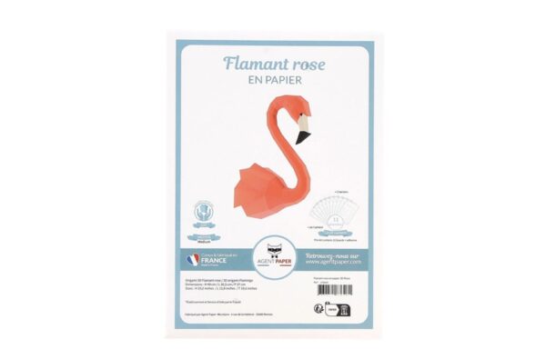 Flamant rose en papier - Agent Paper – Image 2